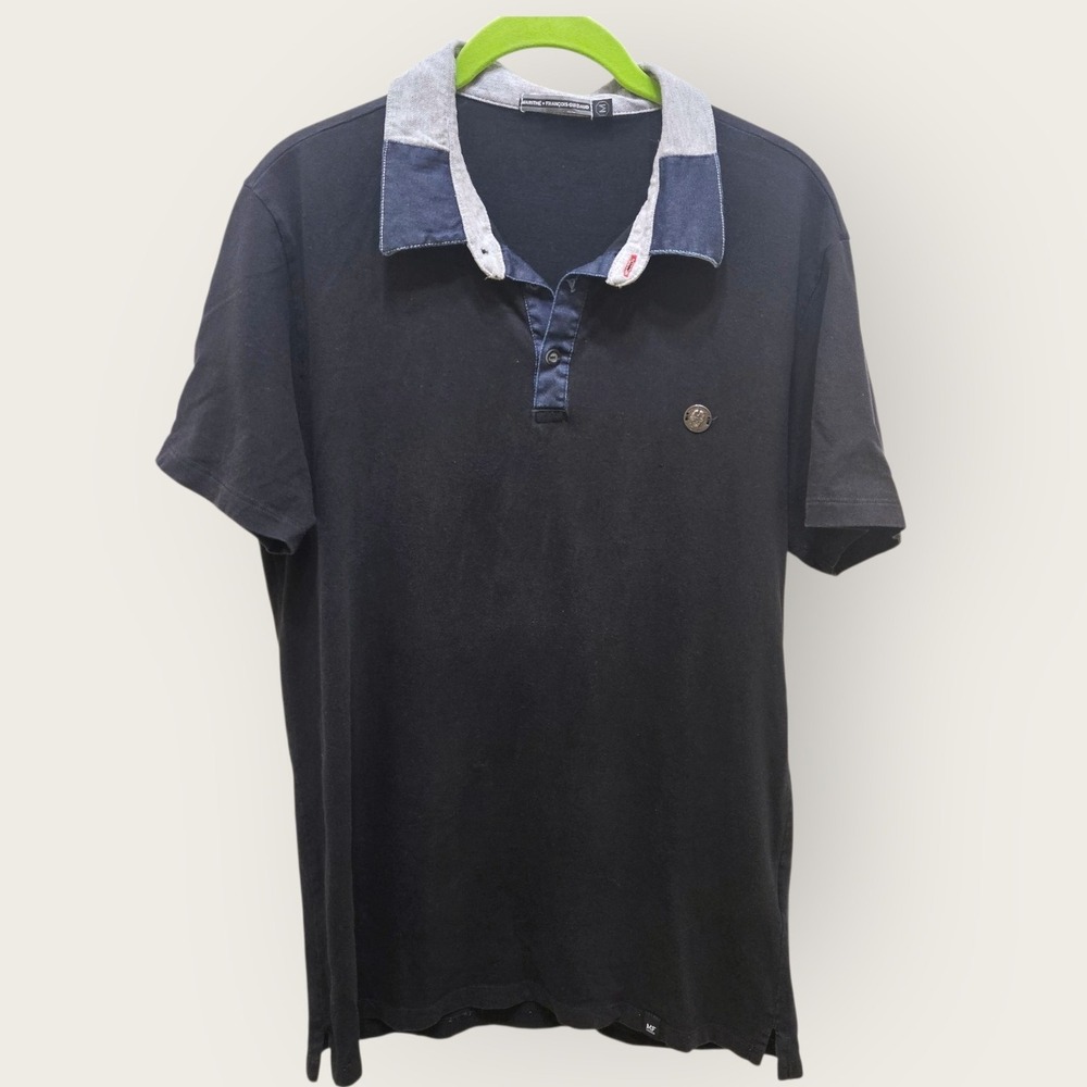 Marithe‎ Francois Girbaud Polo Shirt Mens, Metal Logo, Cotton Blend, Casual